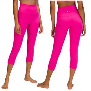 Lululemon Athletica Align Crop *21" high waisted leggings in Sonic Pink size 6